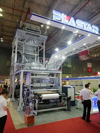 China ABA Three Layer Film Blowing Machine LDPE HDPE PE Blown Film Extruder Machine Good Price 