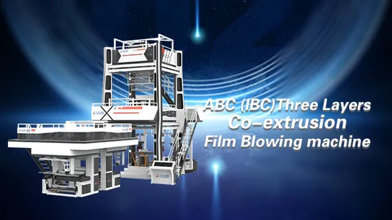 Low Energy Consumption High Speed HDPE LDPE Blown Film Extruder Mutilayer Three Layers ABC Plastic PE Film Blowing Machine 