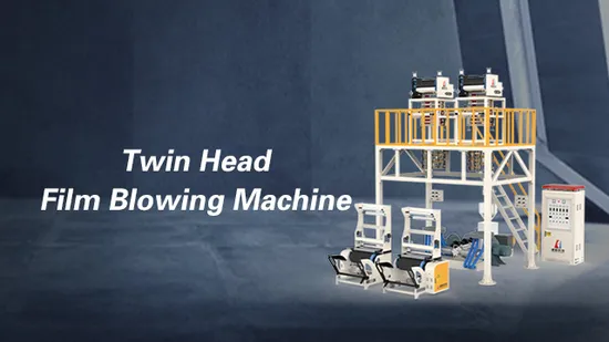 Two Screw High Speed Double Head Mono Layer Blown Film Extruder Machine 