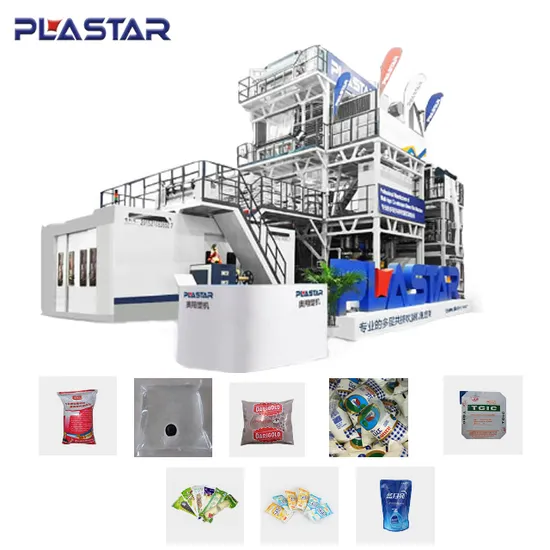 Three Layers ABC Mulch Blown Film Extrusion Line Silage Packing Plastic Film Extruder Machine 
